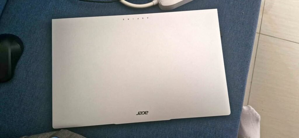 Acer Aspire Professional 15 Core i7 laptop featuring a premium brushed silver aluminum metal body with clean seamless edges and smooth matte finish, closed lid view